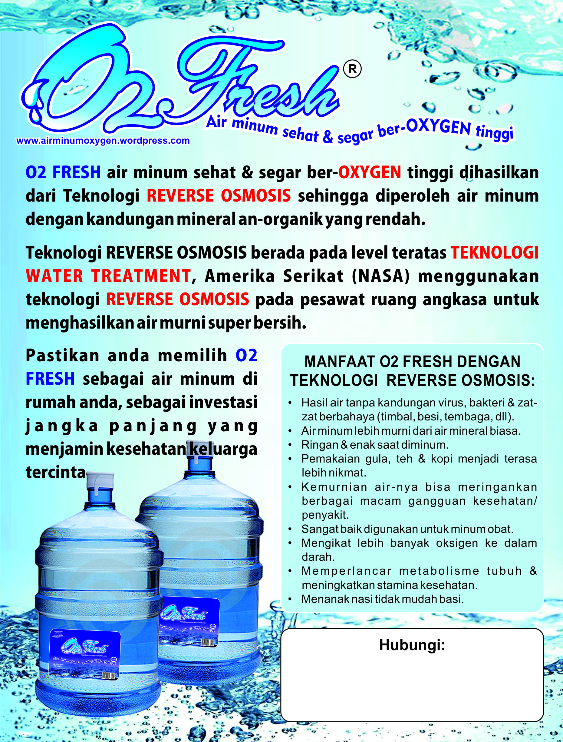 Bisnis air minum isi ulang  air minum oxygen